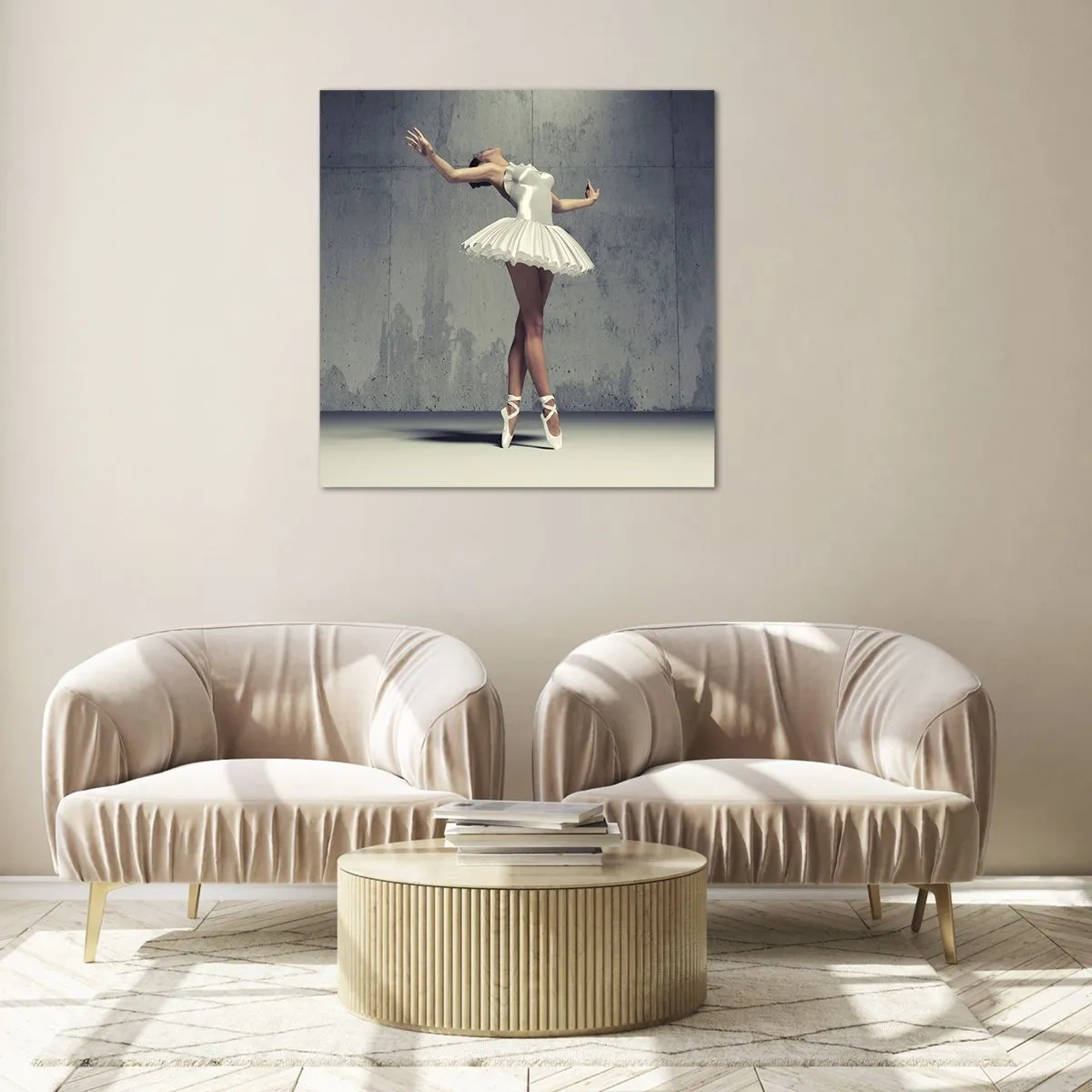 Cuadro sobre vidrio - Impresiones sobre Vidrio - Ligero como un pájaro - 30x30 cm