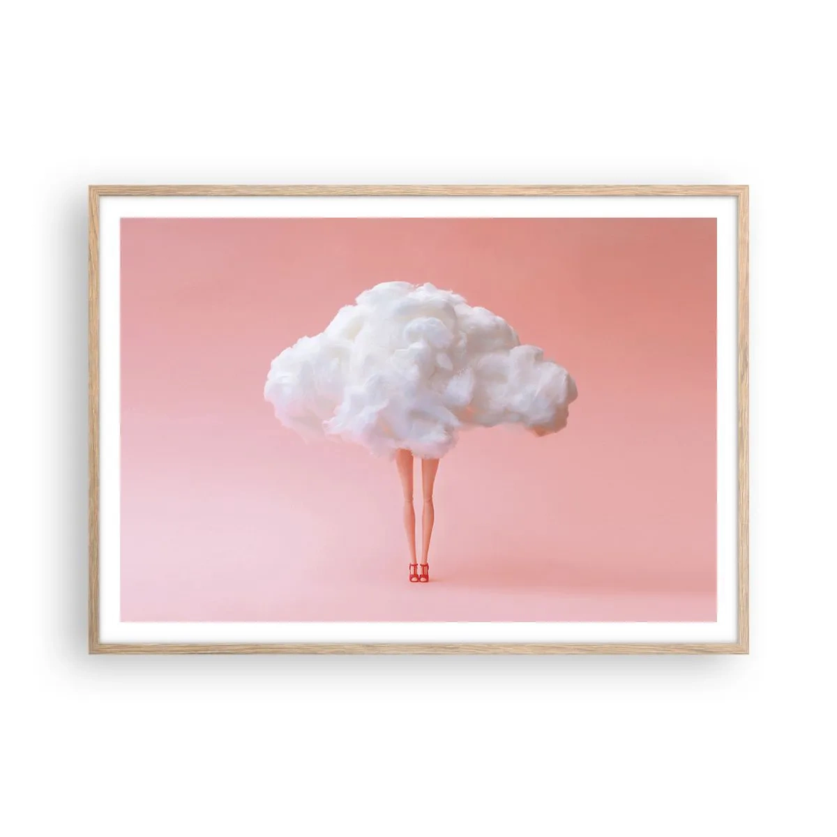 Póster en marco roble claro - Dulce promesa - 100x70 cm
