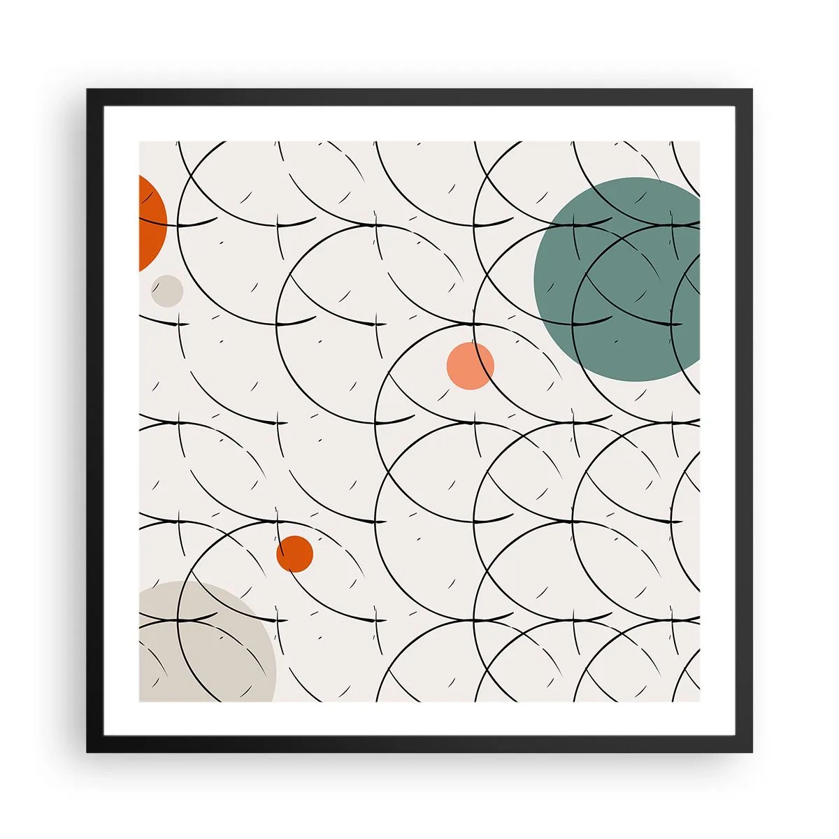 Póster en marco negro - Con espíritu pop-art - 60x60 cm