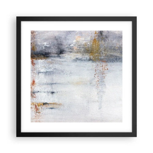 Póster en marco negro - Tras una cortina de aire - 40x40 cm