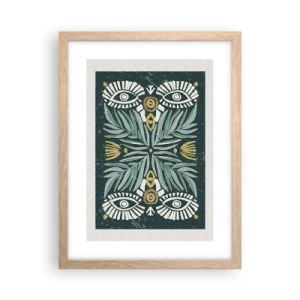 Póster en marco roble claro - Como un recorte folclórico - 30x40 cm