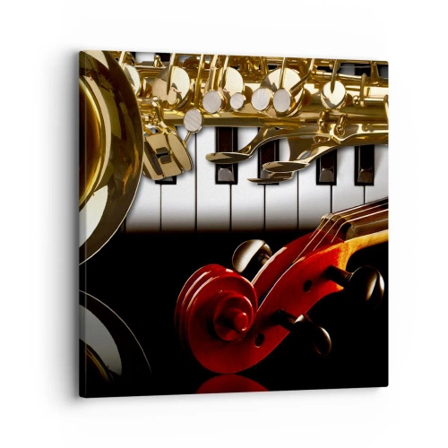 Cuadro sobre lienzo - Impresión de Imagen - Chapa, madera y marfil - 30x30 cm