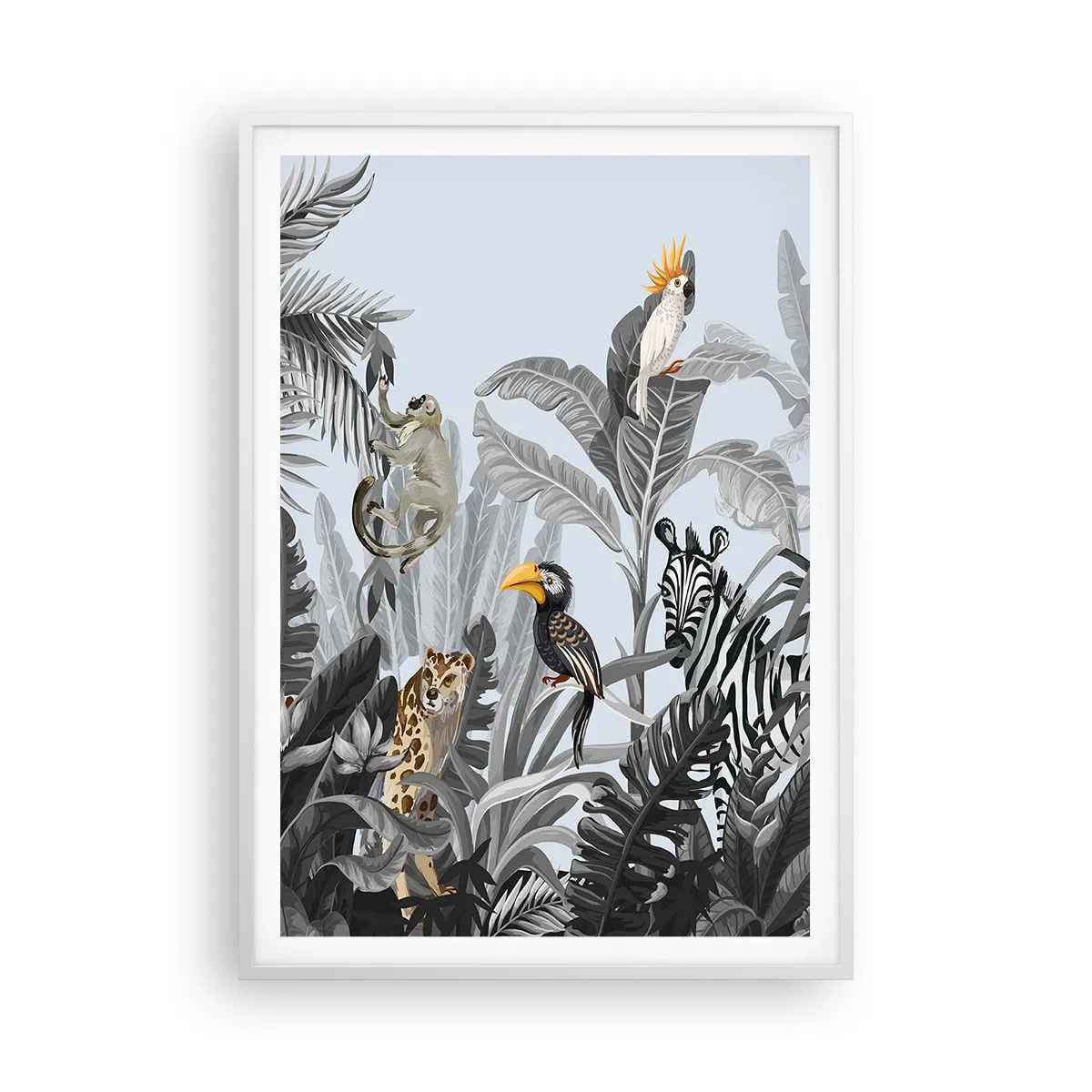 Póster en marco blanco - Un cuento de hadas africano - 70x100 cm