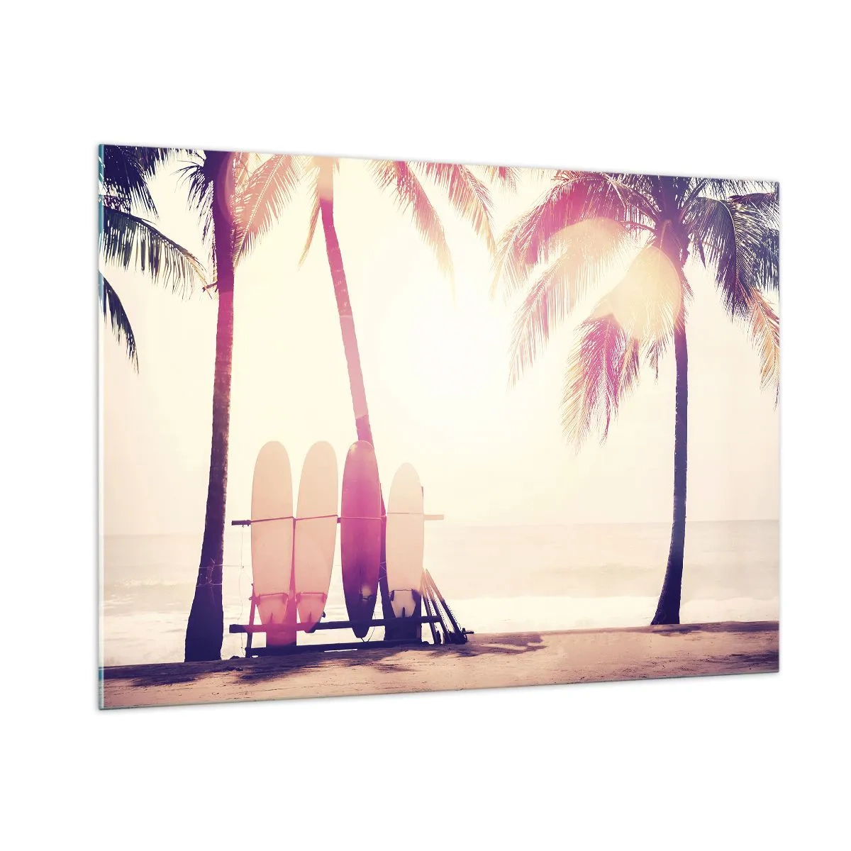 Cuadro sobre vidrio - Impresiones sobre Vidrio - Va a ser un gran día. - 100x70cm - Va a ser un gran día - Decoración de pared moderna para salón y dormitorio ARTTOR