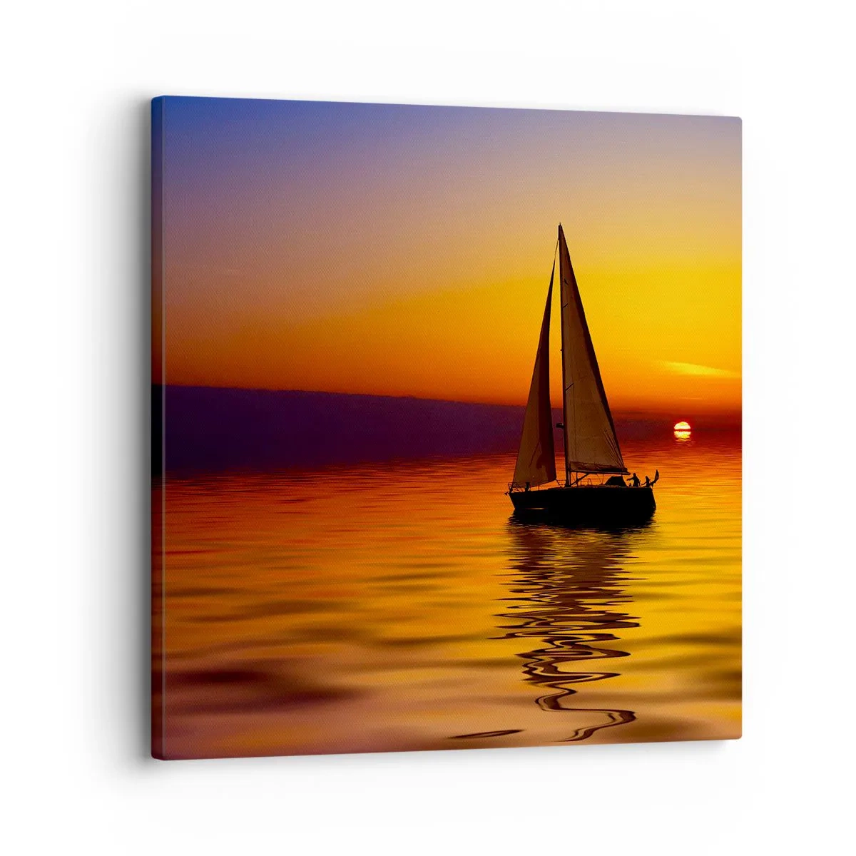 Cuadro sobre lienzo - Impresión de Imagen - Qué tranquilo el anochecer… - 30x30 cm