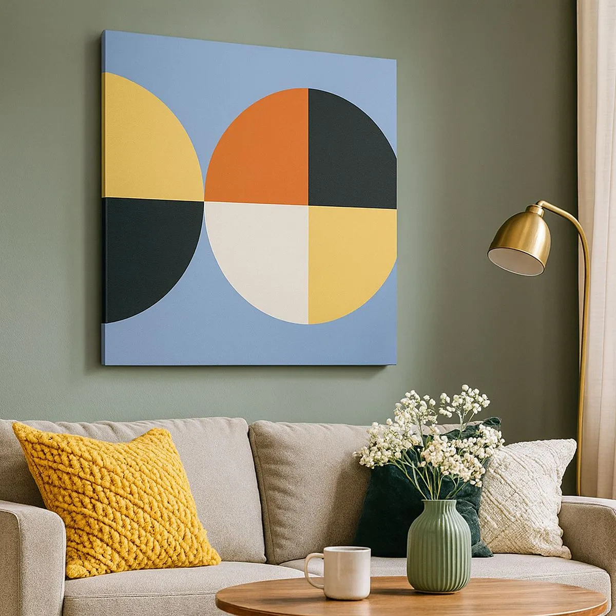 Cuadro sobre lienzo - Impresión de Imagen - Mira y cuenta - 30x30 cm