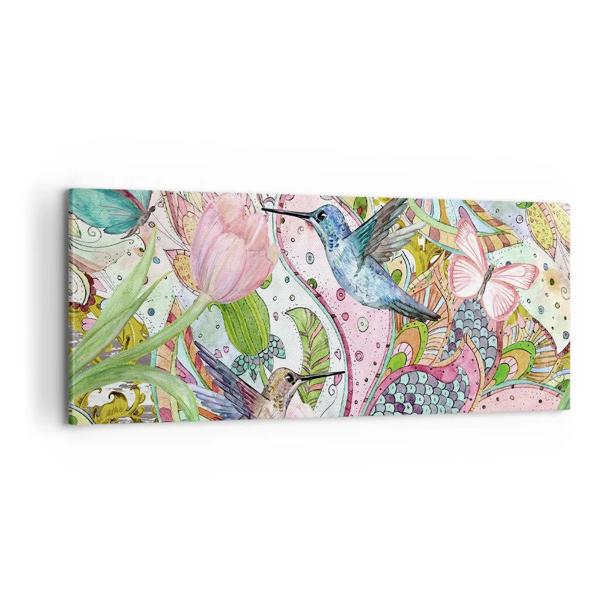Cuadro sobre lienzo - Impresión de Imagen - Enredado en las vides - 100x40 cm