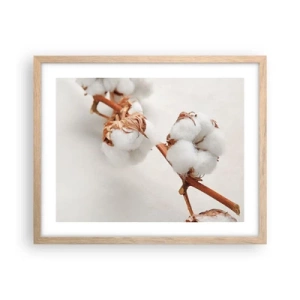 Póster en marco roble claro - Un suave tacto - 50x40 cm