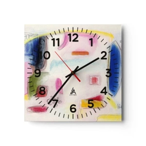 Reloj de pared - Reloj de vidrio - Convexo, cóncavo, plano - 40x40 cm