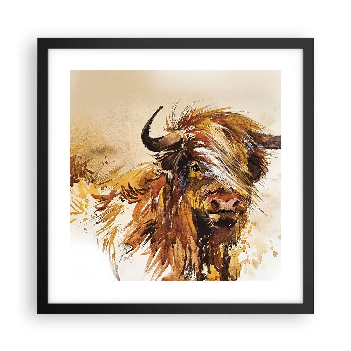 Póster en marco negro - El orgullo del líder - 40x40 cm