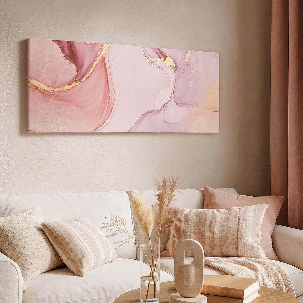 Cuadro sobre lienzo - Impresión de Imagen - Caricia de colores - 100x40 cm