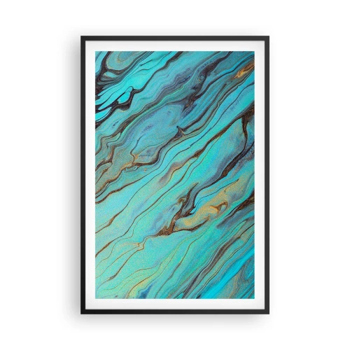 Póster en marco negro - Marea turquesa - 61x91 cm