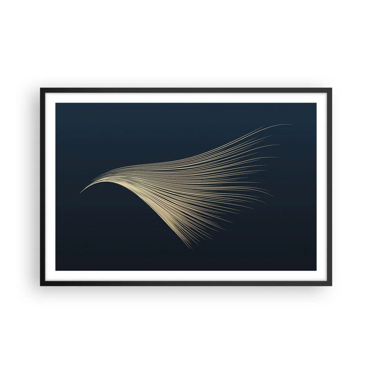 Póster en marco negro - Como el cabello de un ángel - 91x61 cm