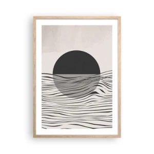 Póster en marco roble claro - Media composición - 50x70 cm