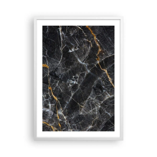 Póster en marco blanco - La vida interior de la piedra - 50x70 cm