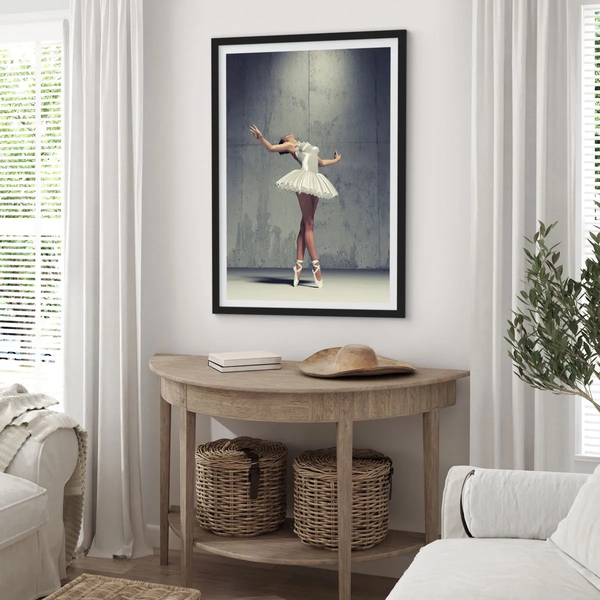 Póster en marco negro - Ligero como un pájaro - 61x91 cm