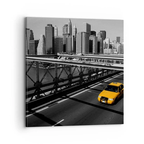 Cuadro sobre lienzo - Impresión de Imagen - El color de la gran ciudad - 70x70 cm
