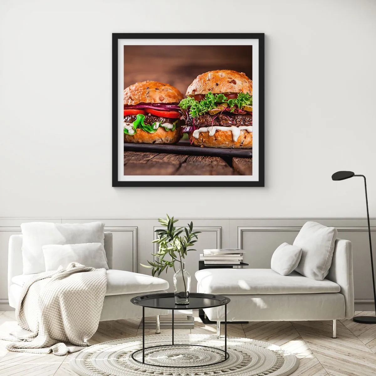 Póster en marco negro - El sueño americano - 40x40 cm