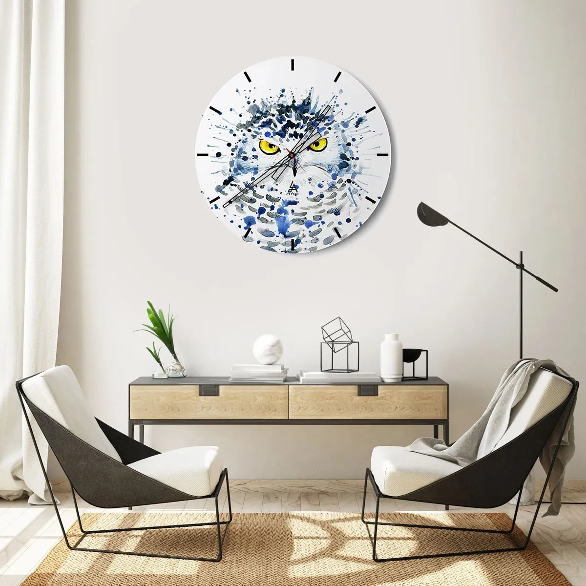 Reloj de pared - Reloj de vidrio - Directo a los ojos - 40x40 cm
