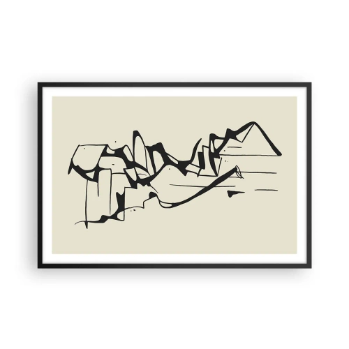 Póster en marco negro - Tal vez sea un paisaje - 91x61 cm