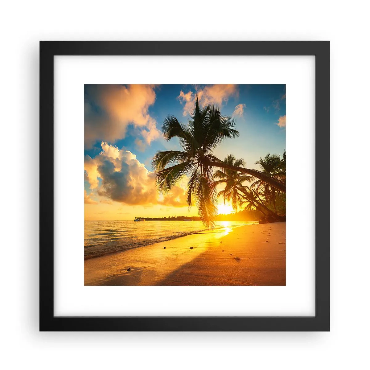 Póster en marco negro - Un sueño caribeño - 30x30 cm