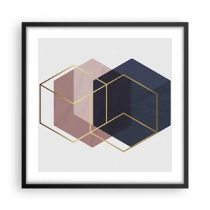 Póster en marco negro - El poder de la sencillez - 50x50 cm