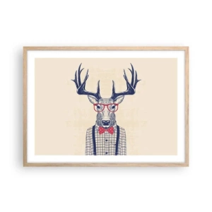 Póster en marco roble claro - Una extravagancia lúdica - 70x50 cm