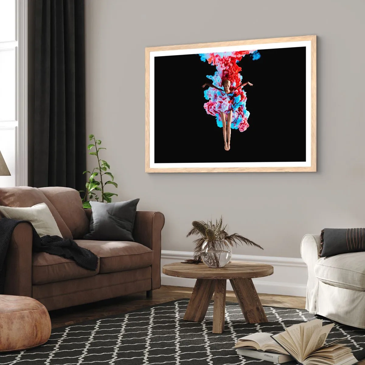 Póster en marco roble claro - En plena floración - 70x50 cm