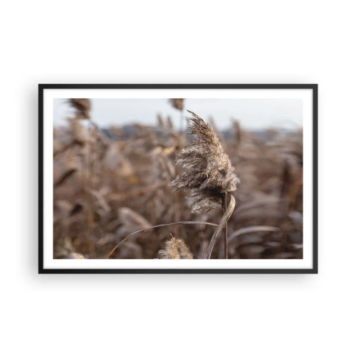 Póster en marco negro - Es hora de volar con el viento - 91x61 cm