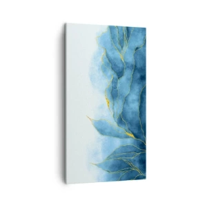 Cuadro sobre lienzo - Impresión de Imagen - Oro y azul - 45x80 cm