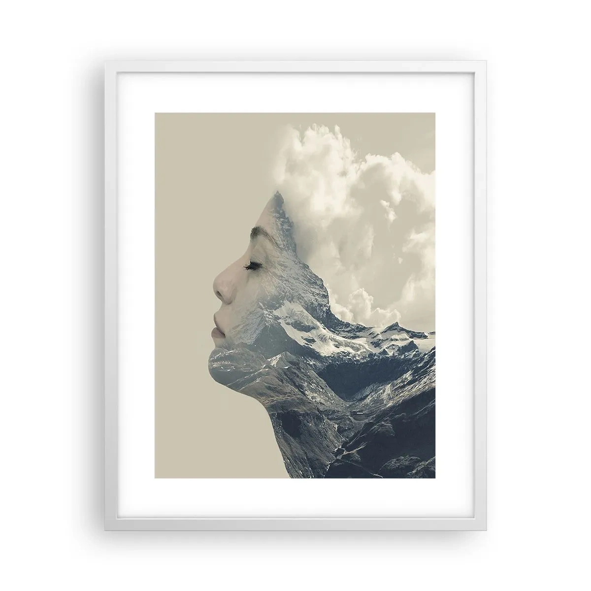 Póster en marco blanco - La belleza de los elementos - 40x50 cm