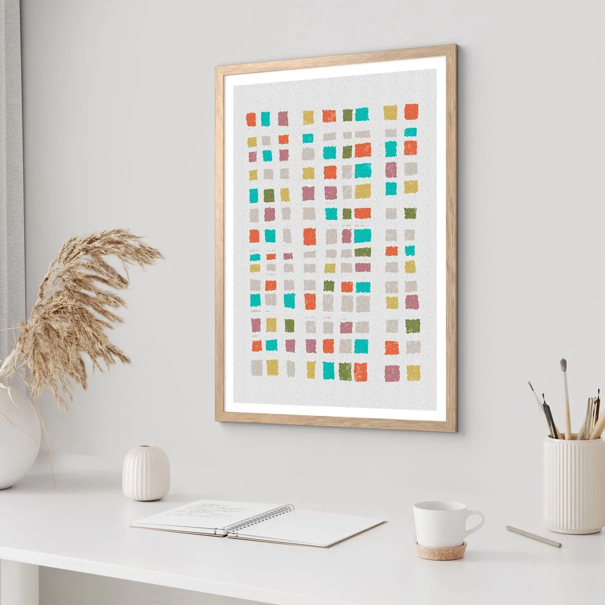 Póster en marco roble claro - Juego desconocido - 40x50 cm