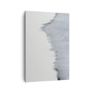 Cuadro sobre lienzo - Impresión de Imagen - Composición abstracta gris en estilo minimalista. - 70x100cm - Una señal misteriosa - Decoración de pared moderna para salón y dormitorio ARTTOR