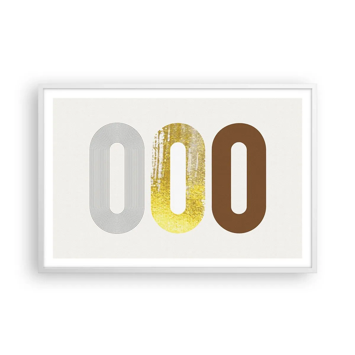 Póster en marco blanco - ¡Ooo! - 91x61 cm