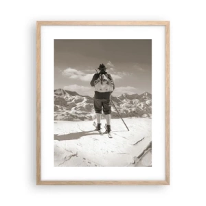 Póster en marco roble claro - El techo del mundo - 40x50 cm