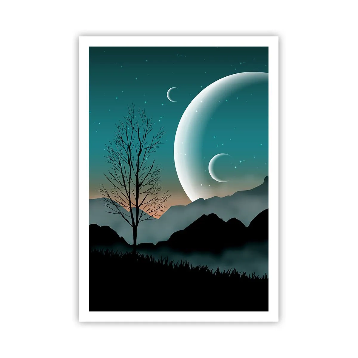 Póster - Un carnaval de noche estrellada - 70x100 cm
