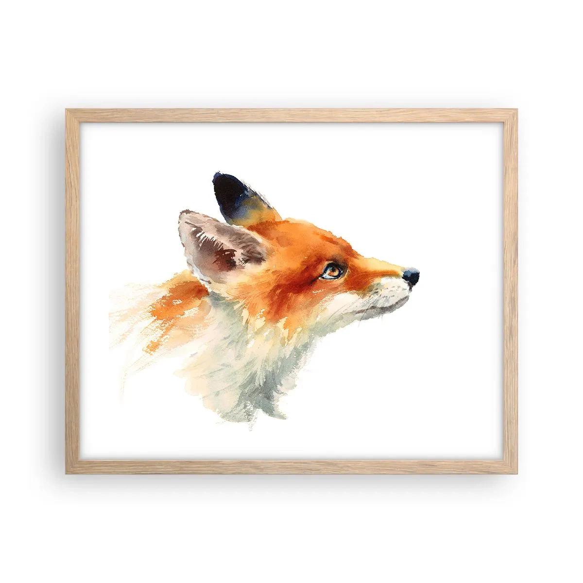 Póster en marco roble claro - Nunca se es demasiado cuidadoso - 50x40 cm