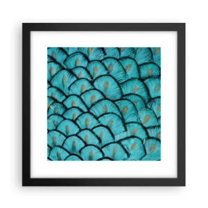 Póster en marco negro - La gran gala de las plumas - 30x30 cm