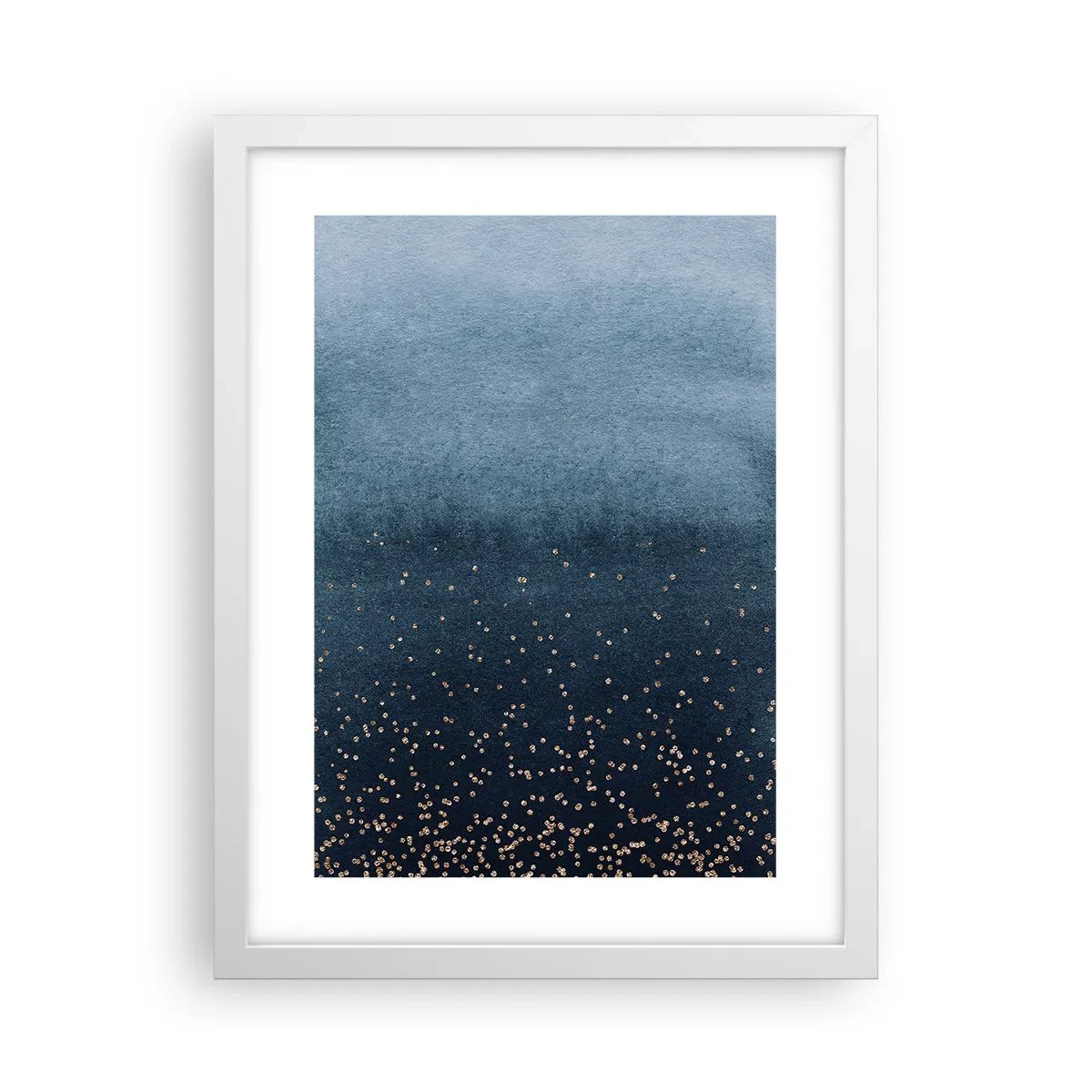 Póster en marco blanco - Composición - fases azules - 30x40 cm