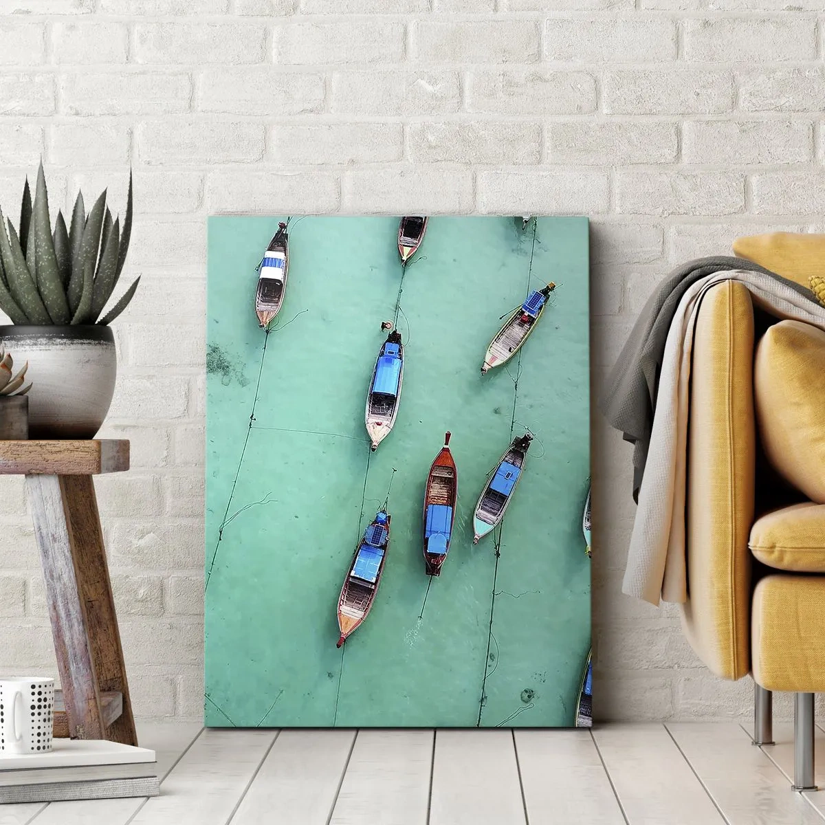 Cuadro sobre lienzo - Impresión de Imagen - En alegre espera - 65x120 cm