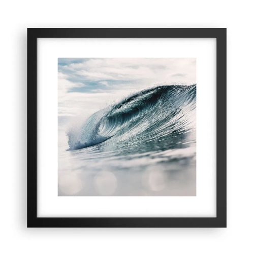 Póster en marco negro - La cima del océano - 30x30 cm