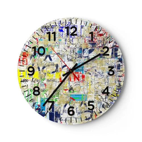 Reloj de pared - Reloj de vidrio - Simplemente agradable a la vista - 40x40 cm