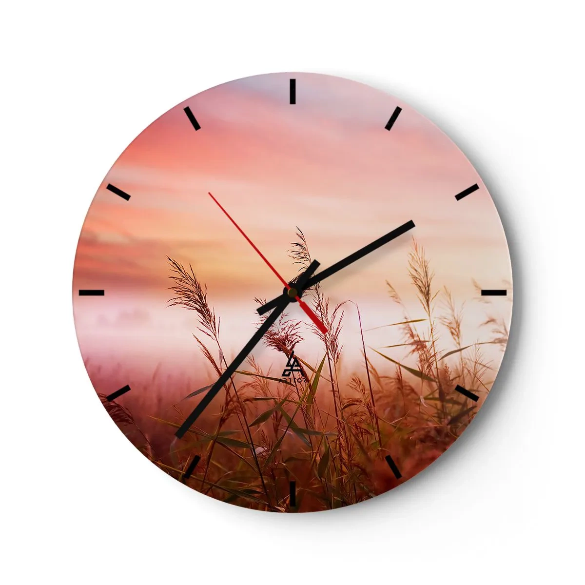 Reloj de pared - Reloj de vidrio - El arte del viento - 40x40 cm