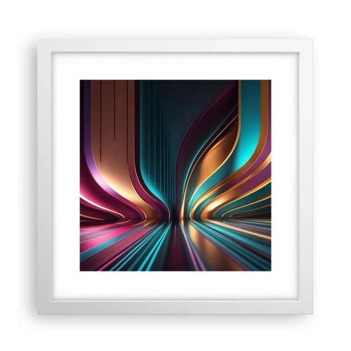 Póster en marco blanco - Arquitectura de la luz - 30x30 cm
