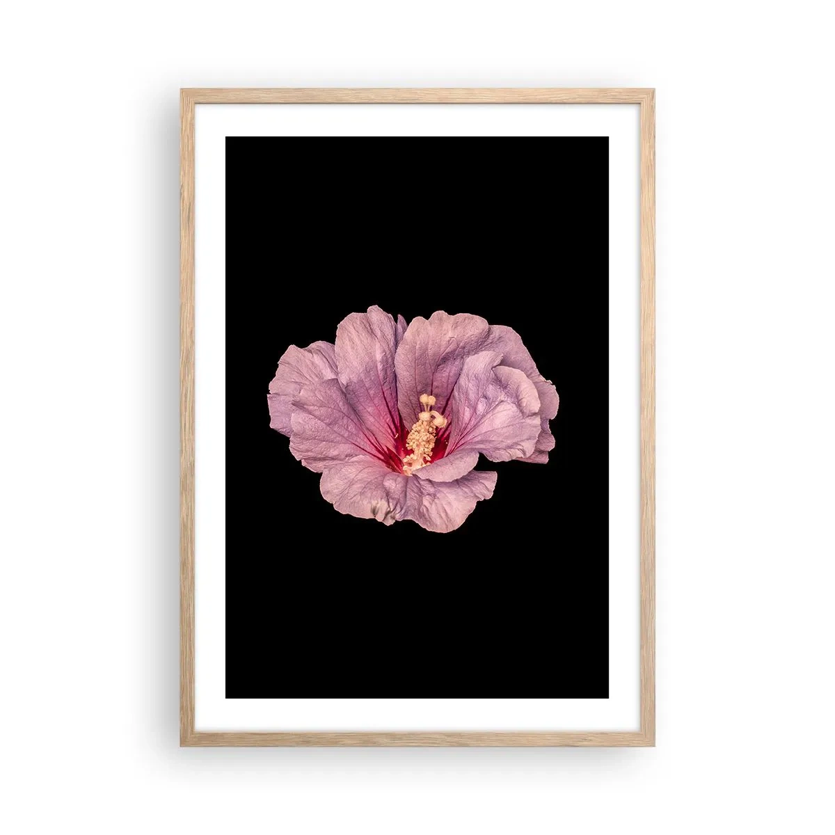 Póster en marco roble claro - Directo al corazón - 50x70 cm