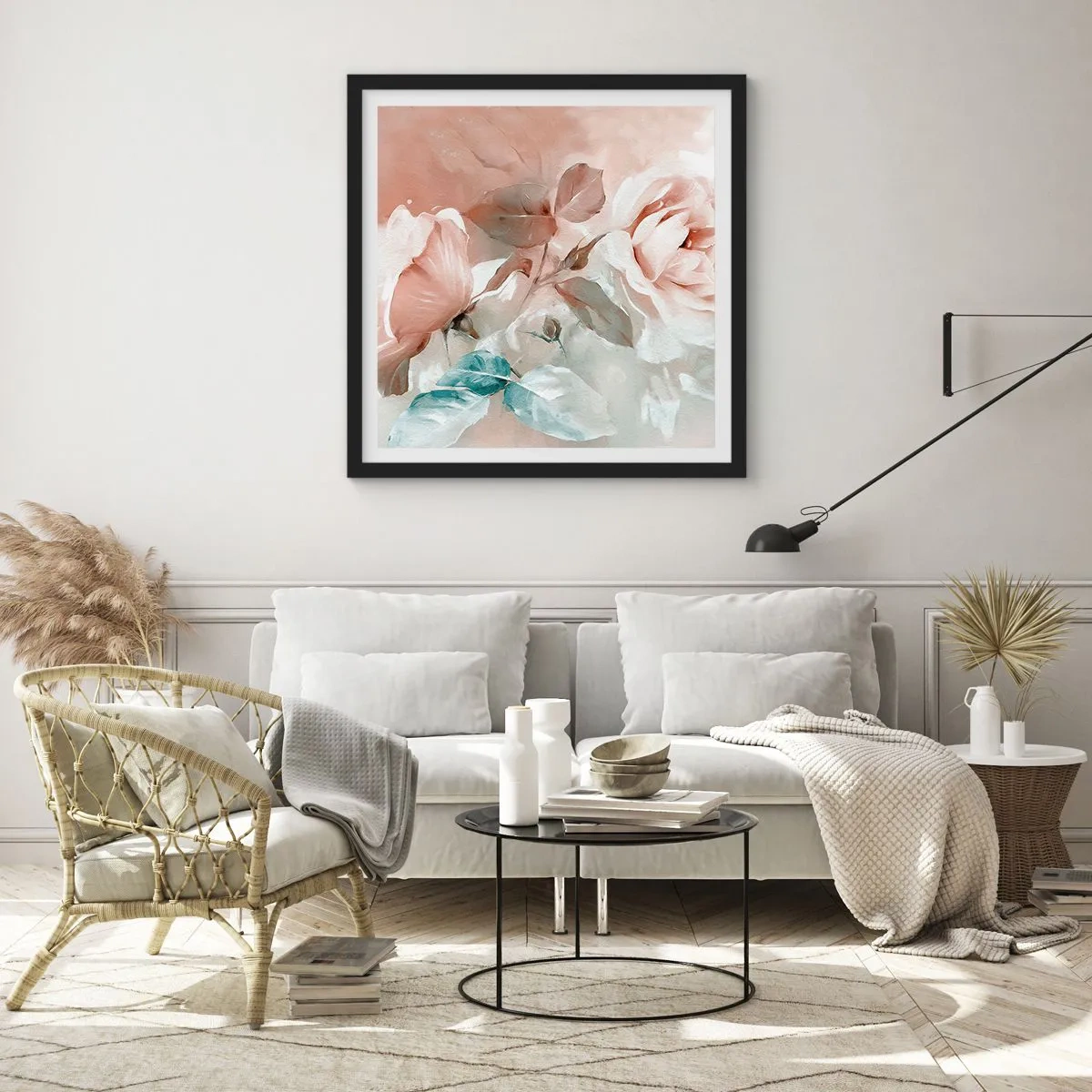 Póster en marco negro - El espíritu del romanticismo - 60x60 cm