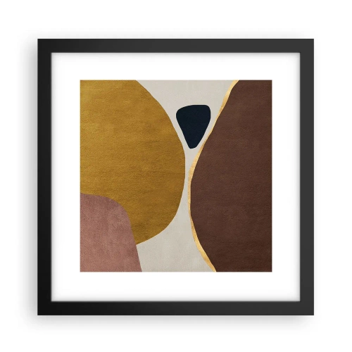 Póster en marco negro - Abstracción - un lugar en el espacio - 30x30 cm