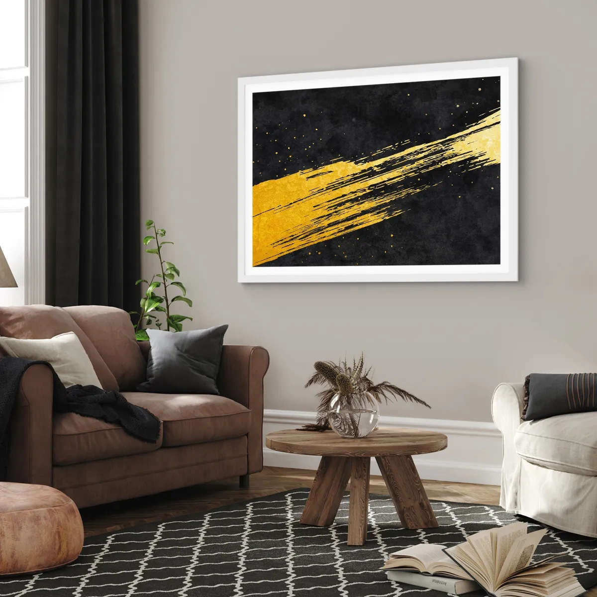 Póster en marco blanco - Saltar al hiperespacio - 70x50 cm