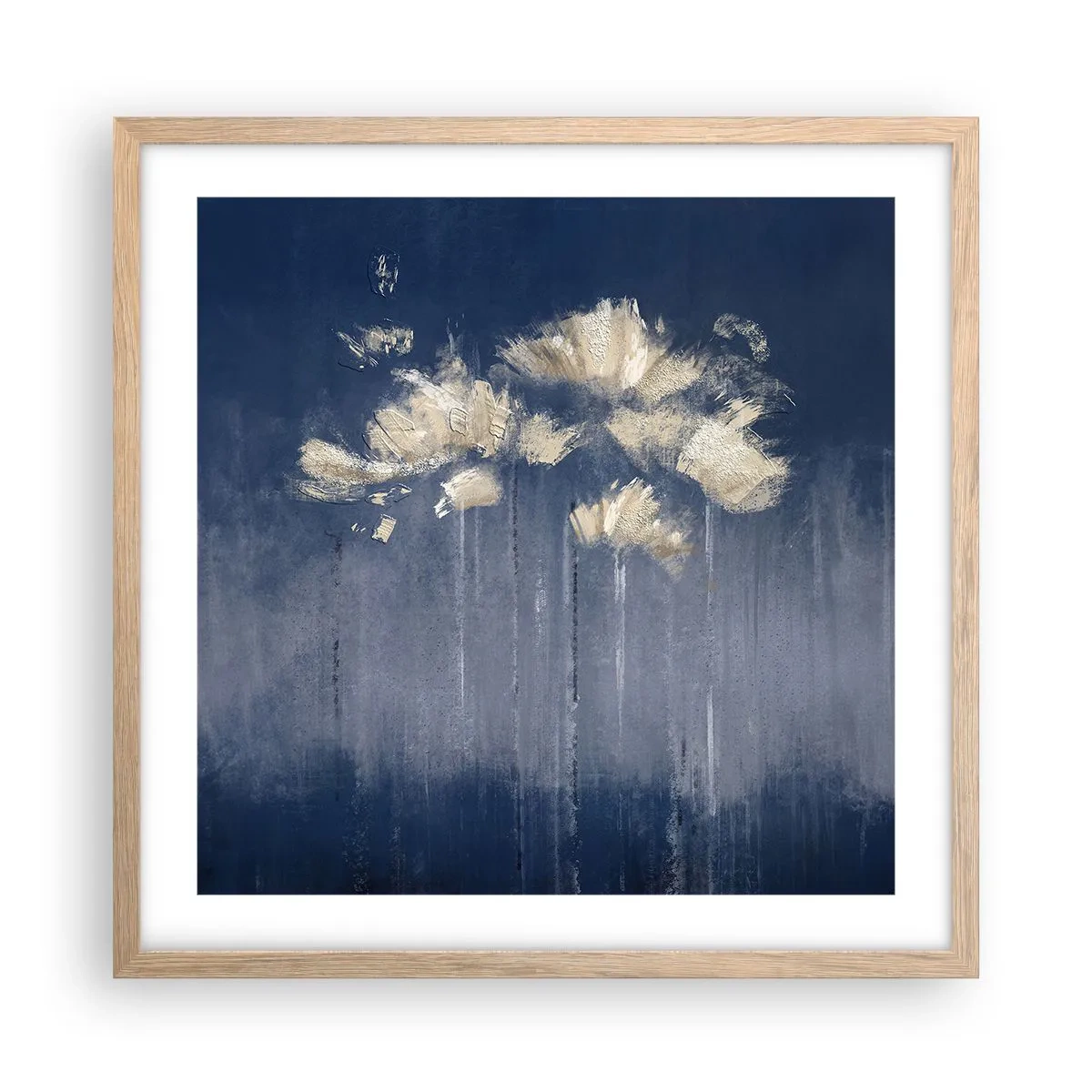 Póster en marco roble claro - Como pétalos al viento - 50x50 cm
