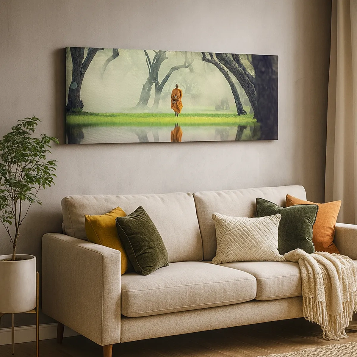 Cuadro sobre lienzo - Impresión de Imagen - En el camino de la iluminación - 30x30 cm